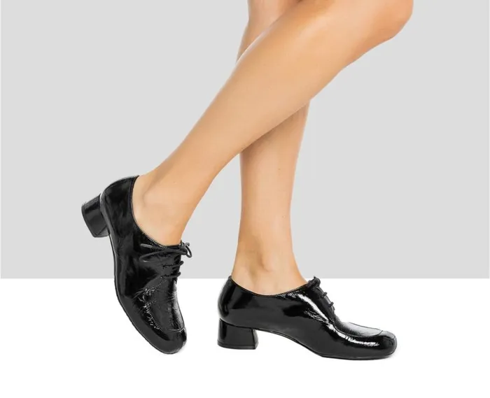 Audley Shoes Low Heel Leather Shoe Izel Black Women Medium Heel