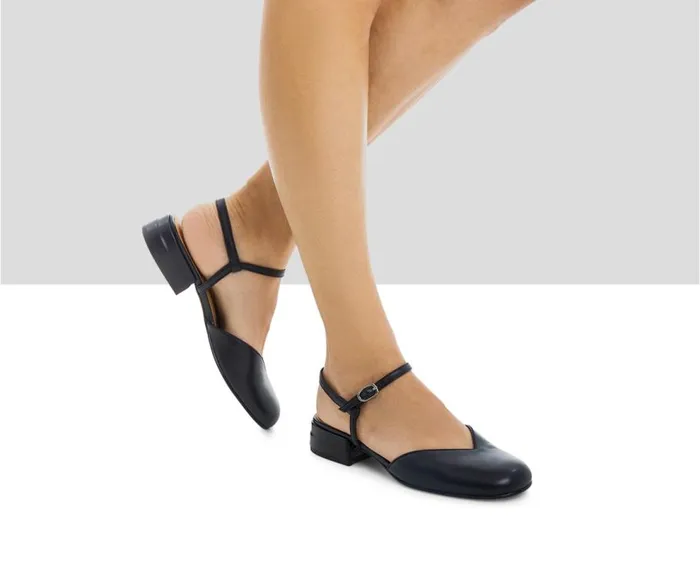 Audley Shoes Low Heel Leather Shoe Jeimy Blue Women Medium Heel