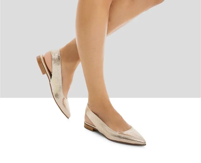 Audley Shoes Low Heel Leather Shoe Jessica Metallic Women Medium Heel