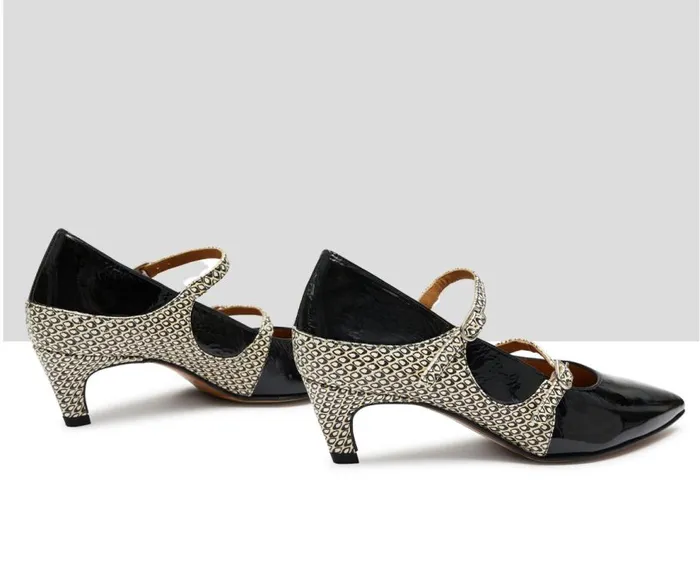 Audley Shoes Low Heel Leather Shoe Karli Black Women Medium Heel