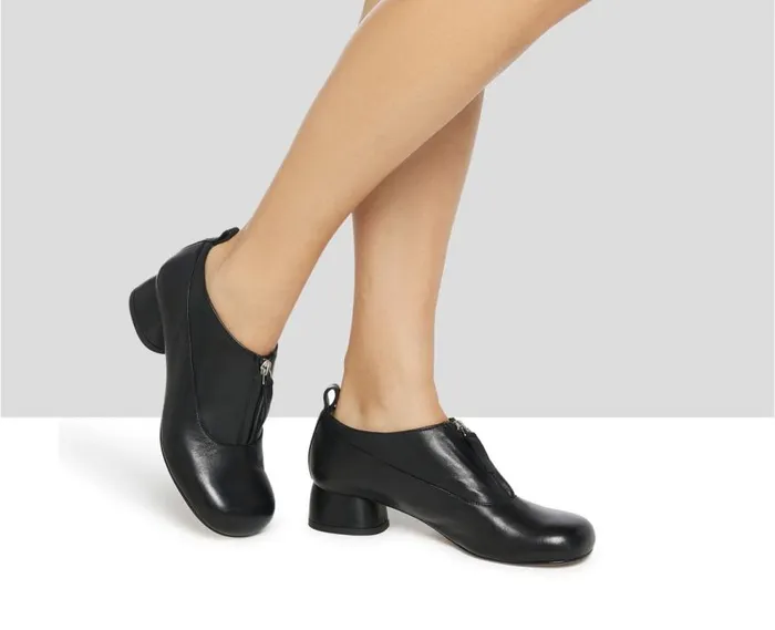 Audley Shoes Low Heel Leather Shoe Kate Black Women Medium Heel