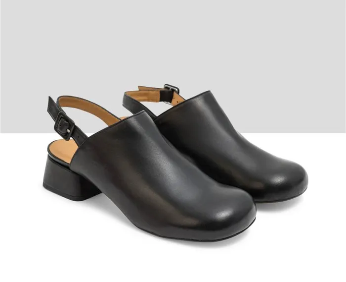 Audley Shoes Low Heel Leather Shoe Litzy Black Women Medium Heel