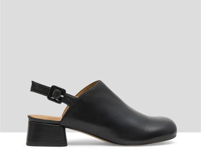 Audley Shoes Low Heel Leather Shoe Litzy Black Women Medium Heel