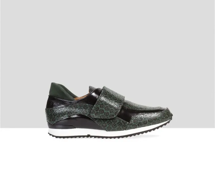 Audley Shoes Low Heel Leather Sneaker Ember Green Women Sneakers