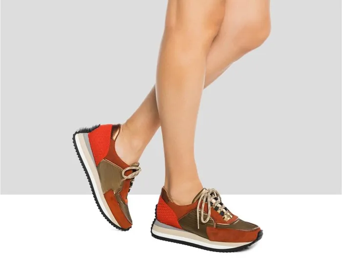 Audley Shoes Low Heel Leather Sneaker Greysi Metallic Women Sneakers
