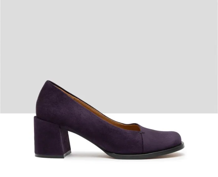 Audley Shoes Mid Heel Leather Shoe Gila Purple Women Medium Heel