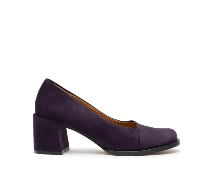 Audley Shoes Mid Heel Leather Shoe Gila Purple Women Medium Heel