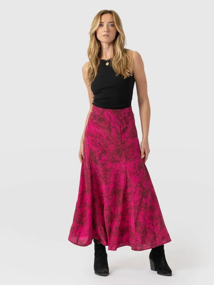 Audrey Skirt 8211 Pink Marble Pink Marble Women Saint And Sofia Skirts