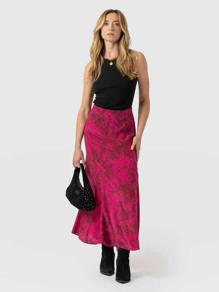 Audrey Skirt 8211 Pink Marble Pink Marble Women Saint And Sofia Skirts