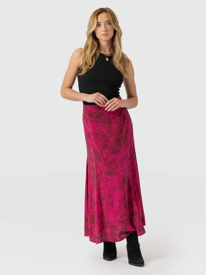 Audrey Skirt 8211 Pink Marble Pink Marble Women Saint And Sofia Skirts