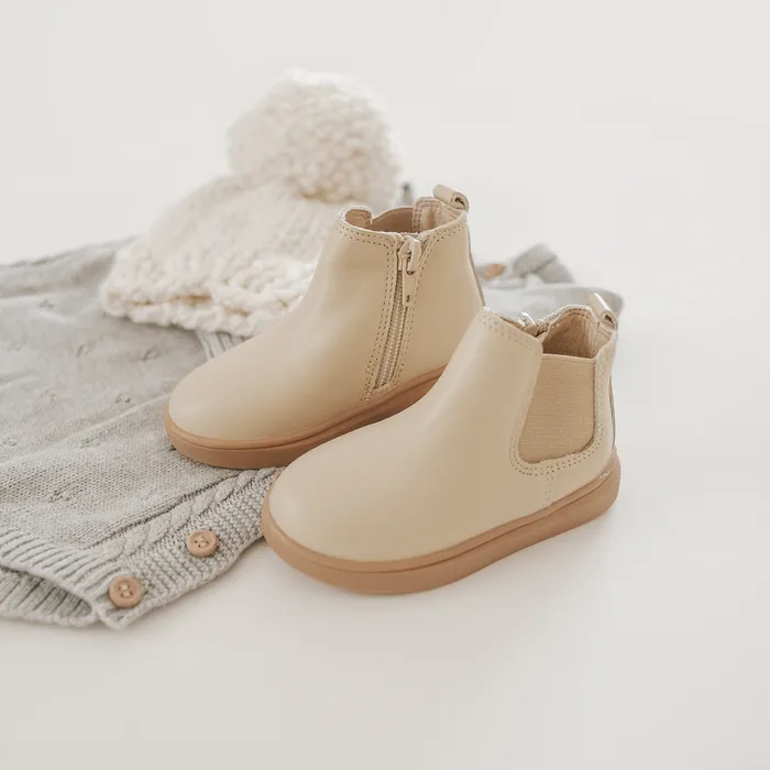 Baby Nisolo Baby Toddler and Kids Shoes Hard Sole Chelsea Boot Bone