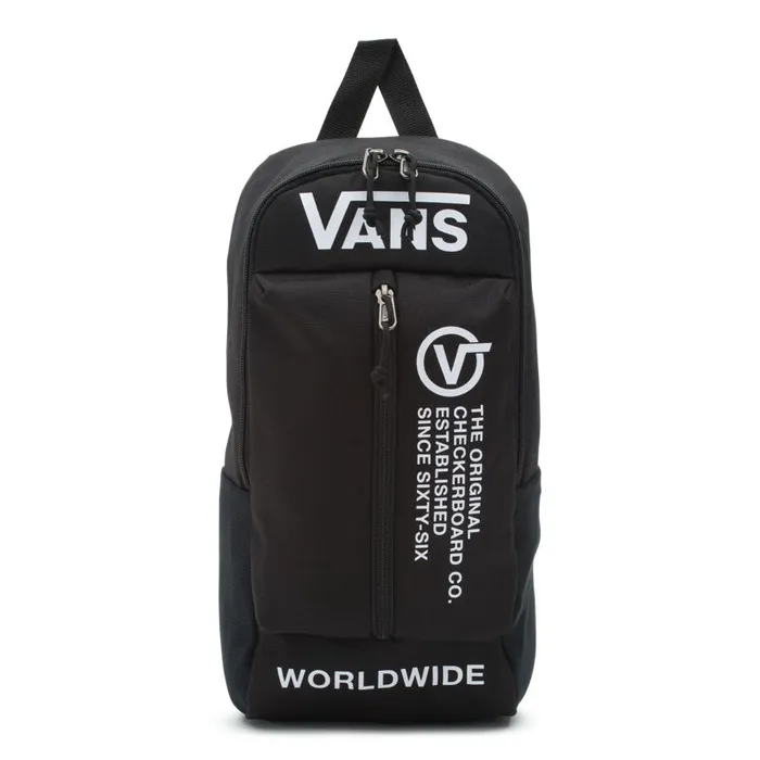 Backpacks and Bags Men Vans Warp Sling Bag Black Distortion Backpacks and Bags Men Vans Warp Sling Bag Black Distortion