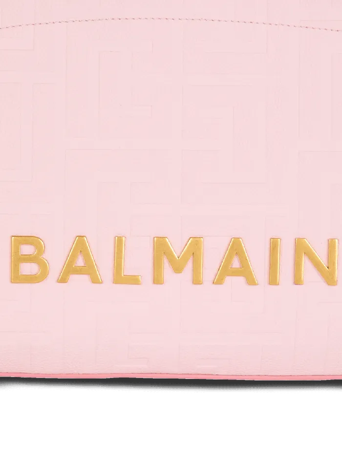 Balmain 1945 Soft Tote Bag In Grained Calfskin Pink Women Tote Bags