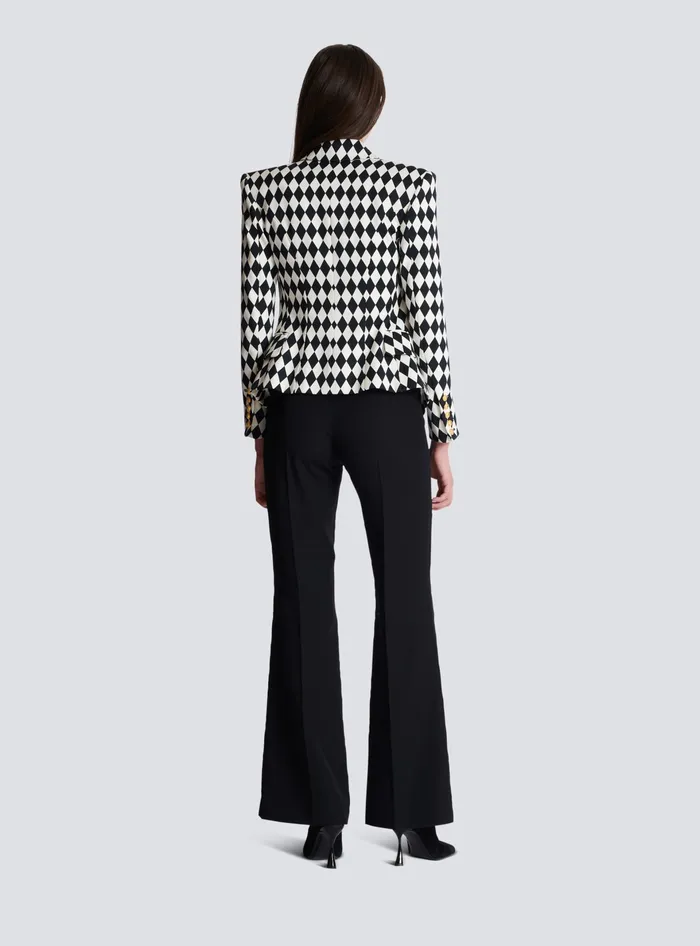 Balmain 6button Diamond Crepe Jacket Black Women Jackets And Blazers