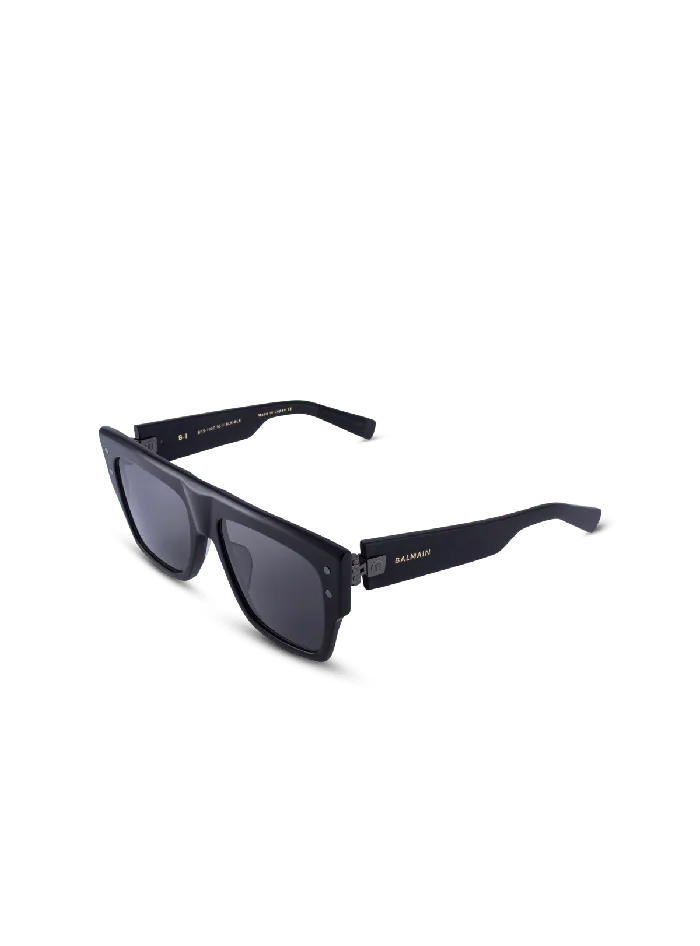Balmain Acetate BI Sunglasses Black Men Eyewear Balmain Acetate BI Sunglasses Black Men Eyewear