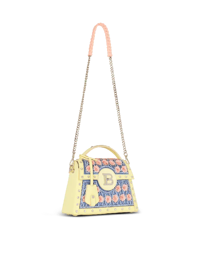 Balmain BBuzz Dynasty Bag Embroidered With Diamond And Roses Multicolor Women Handbags