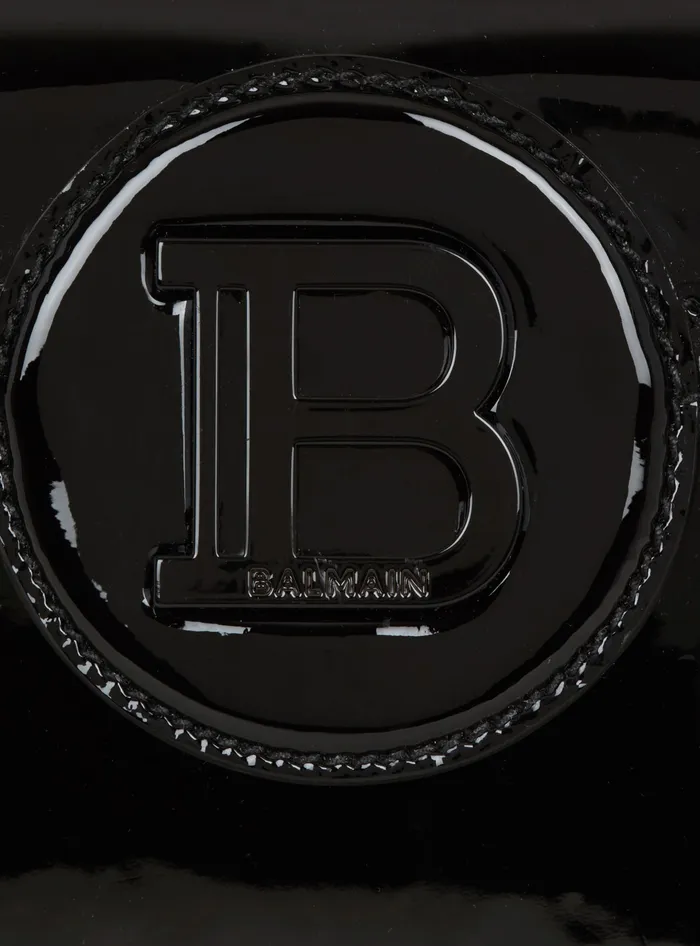 Balmain BBuzz Dynasty Bag In Patent Leather Black Women Handbags