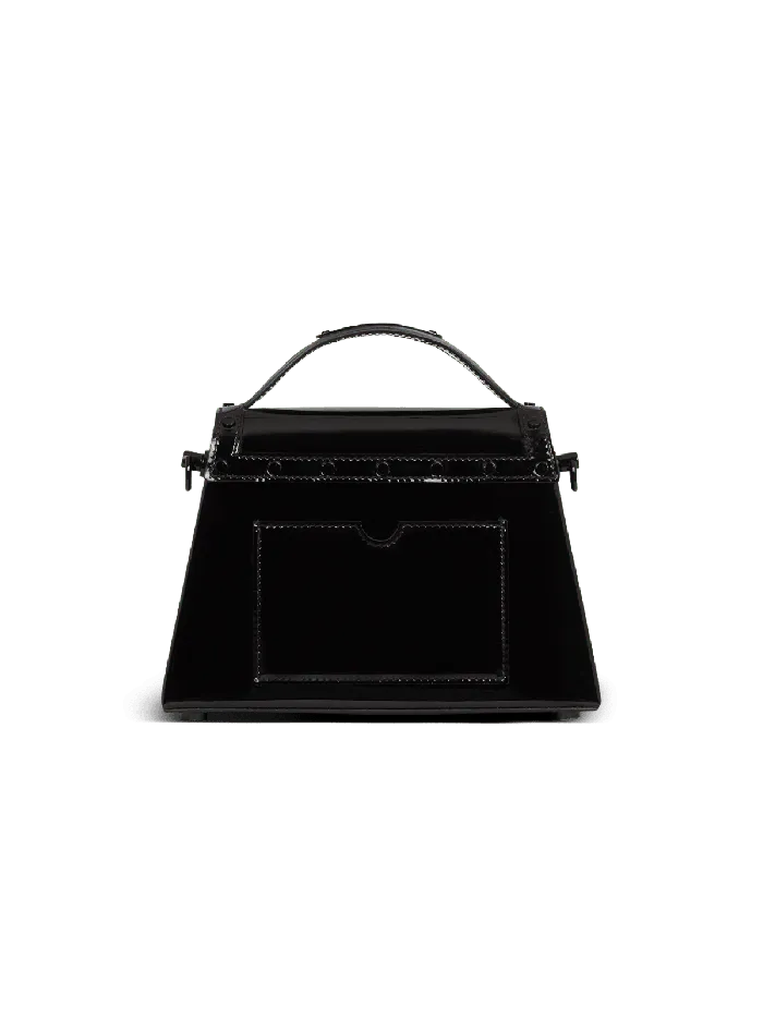Balmain BBuzz Dynasty Bag In Patent Leather Black Women Handbags