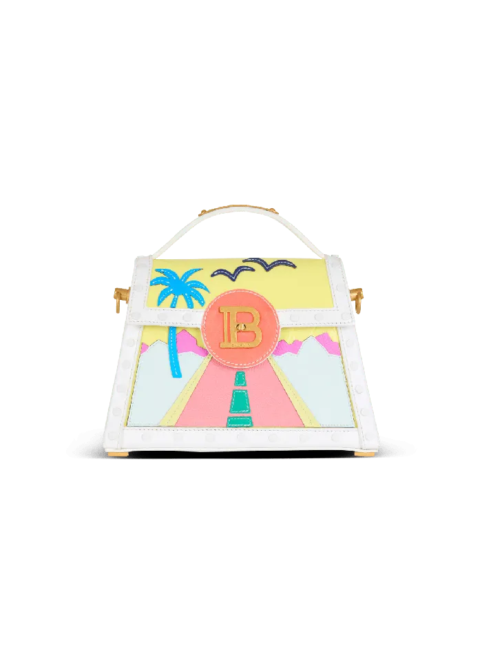 Balmain BBuzz Dynasty Calfskin And Postcard Patchwork Bag Multicolor Women Handbags Balmain BBuzz Dynasty Calfskin And Postcard Patchwork Bag Multicolor Women Handbags