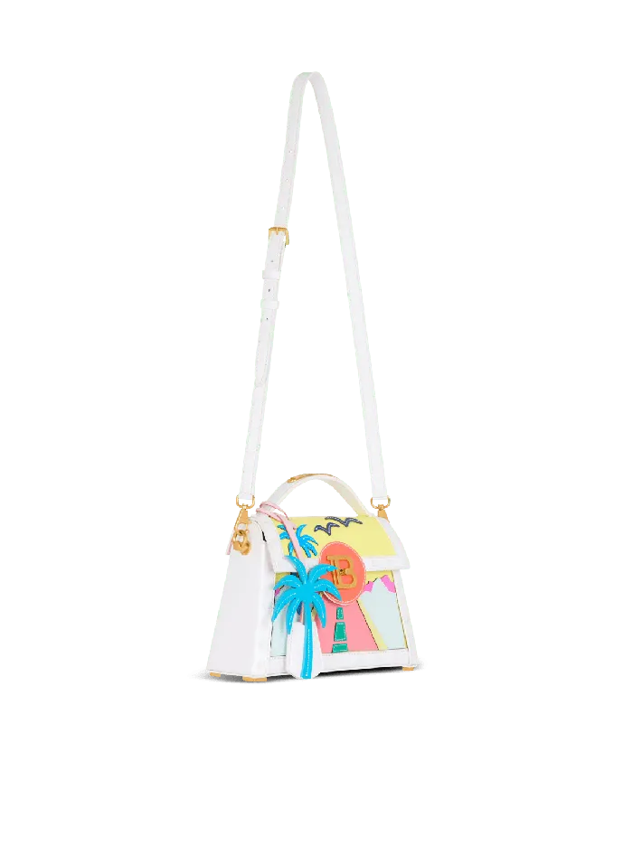Balmain BBuzz Dynasty Calfskin And Postcard Patchwork Bag Multicolor Women Handbags