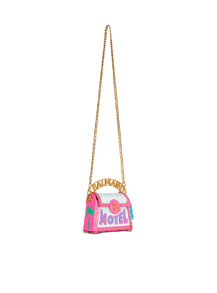 Balmain BBuzz Dynasty Small Bag In Printed Calfskin Multicolor Women Handbags