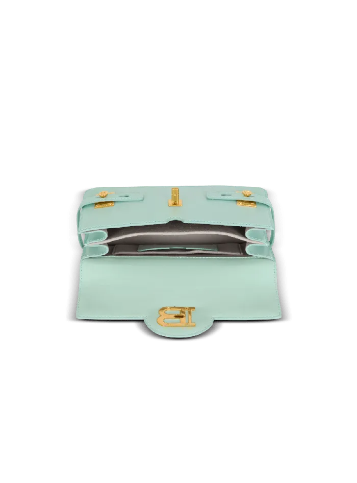 Balmain BBuzz Shoulder 24 Calfskin Bag Blue Women Handbags