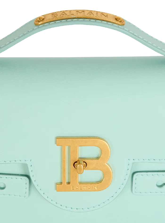 Balmain BBuzz Shoulder 24 Calfskin Bag Blue Women Handbags