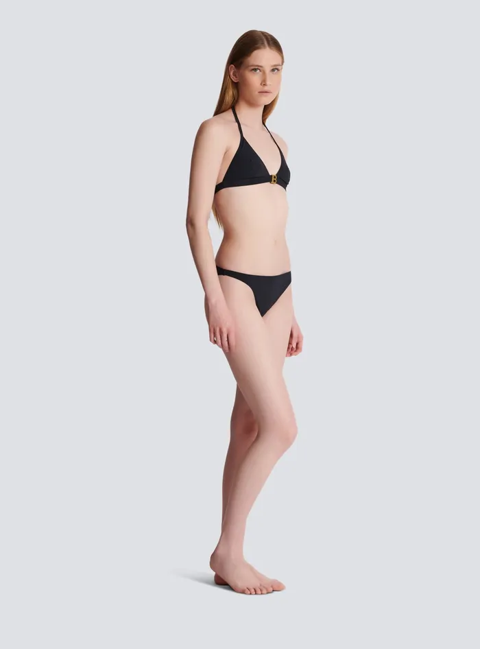 Balmain B Triangle Bikini Black Women Swimwear