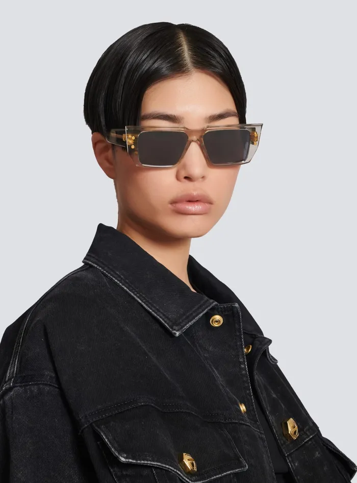 Balmain BVI Sunglasses Grey WomenMen Eyewear