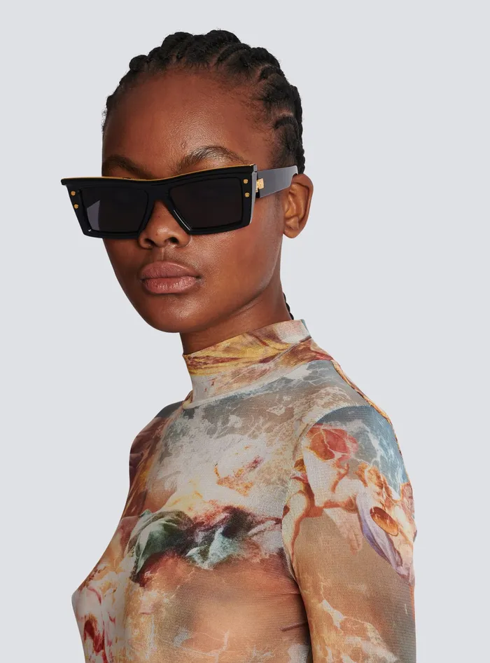 Balmain BVII Sunglasses Black WomenMen Eyewear