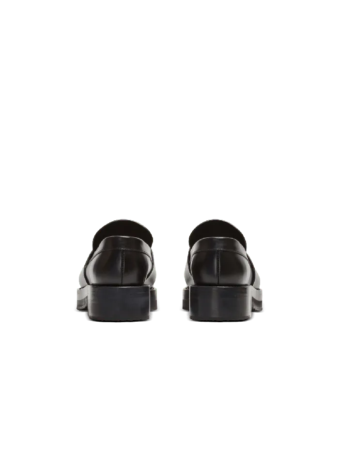 Balmain Ben Smooth Leather Loafers Black Men Loafers