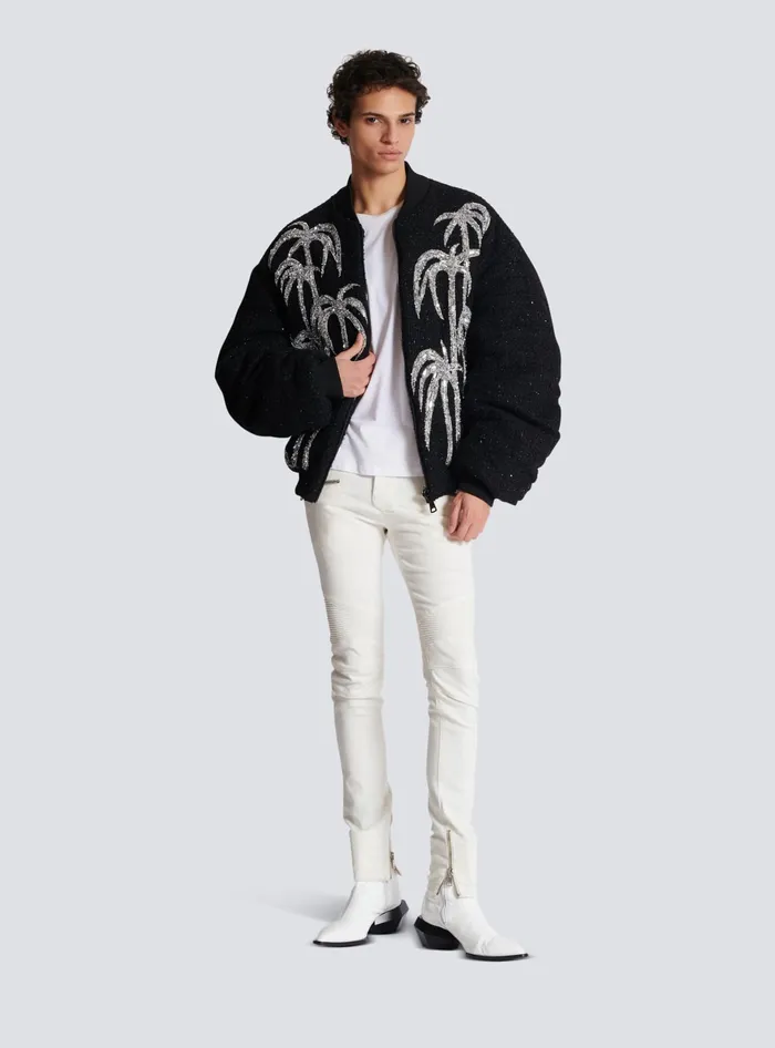 Balmain Biker Jeans In White Denim White Men Denim