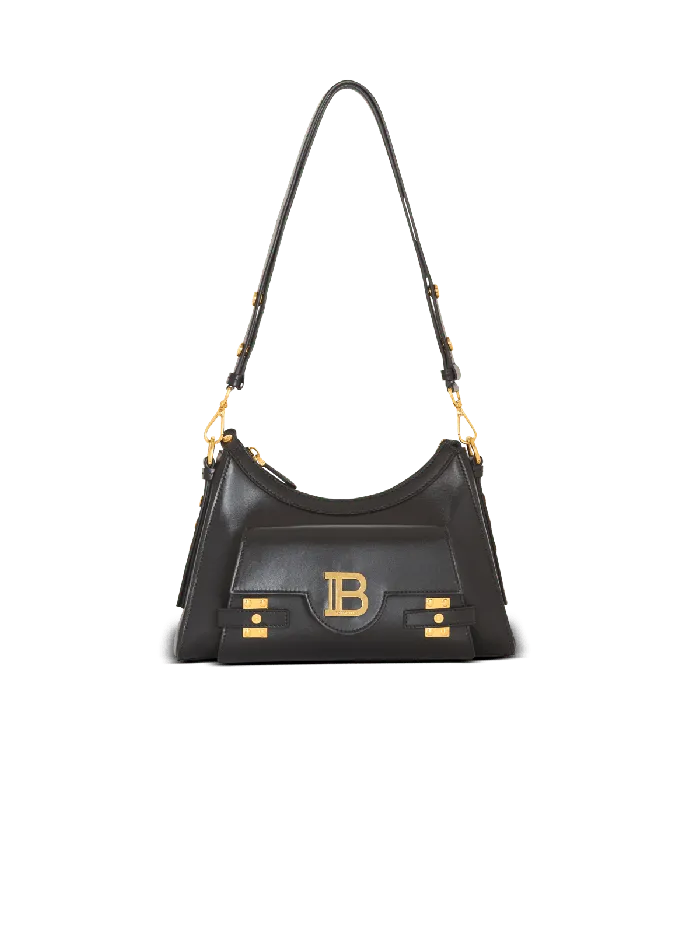 Balmain Calfskin BBuzz Hobo Bag Black Women Crossbody Bags