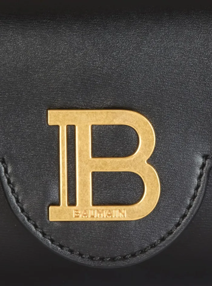 Balmain Calfskin BBuzz Hobo Bag Black Women Crossbody Bags