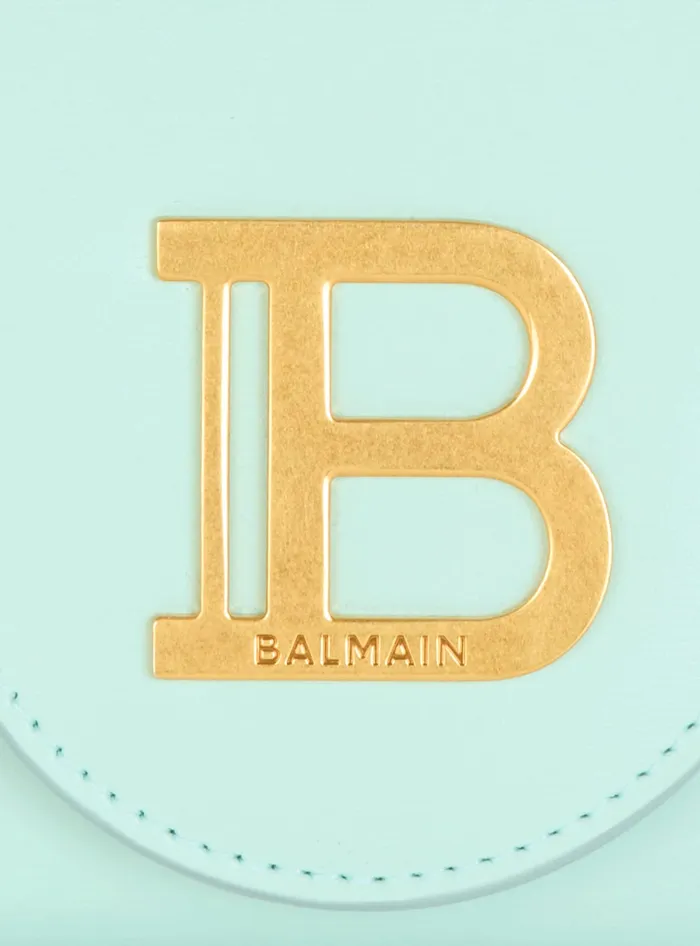 Balmain Calfskin BBuzz Wallet Blue Women Small Leather Goods