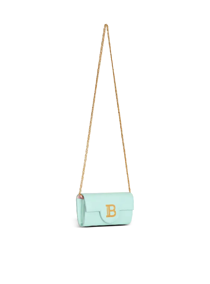 Balmain Calfskin BBuzz Wallet Blue Women Small Leather Goods