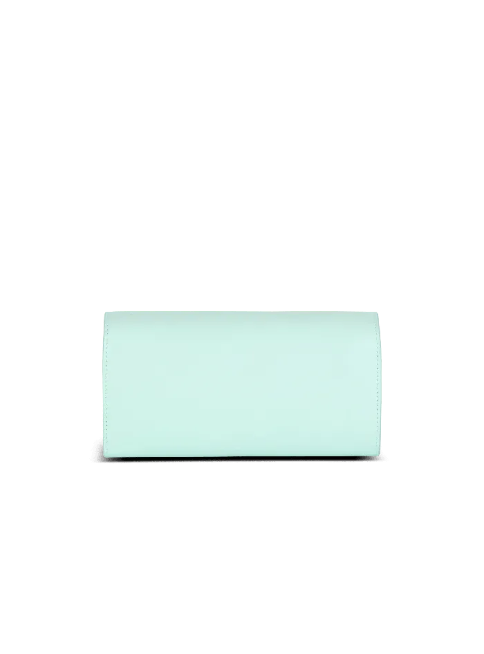 Balmain Calfskin BBuzz Wallet Blue Women Small Leather Goods