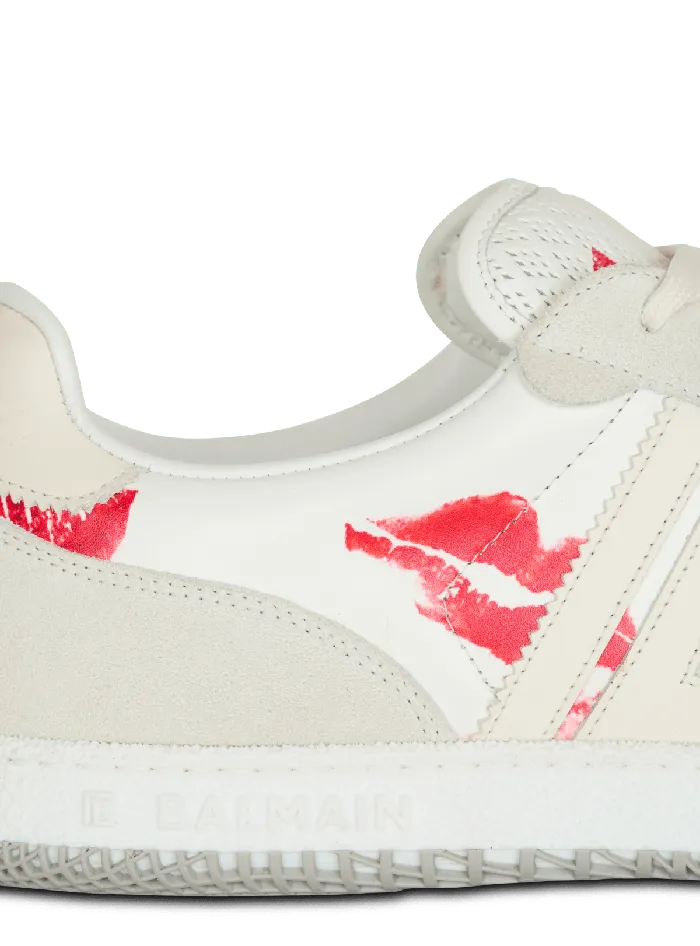 Balmain Calfskin Swan Trainers White Men Sneakers
