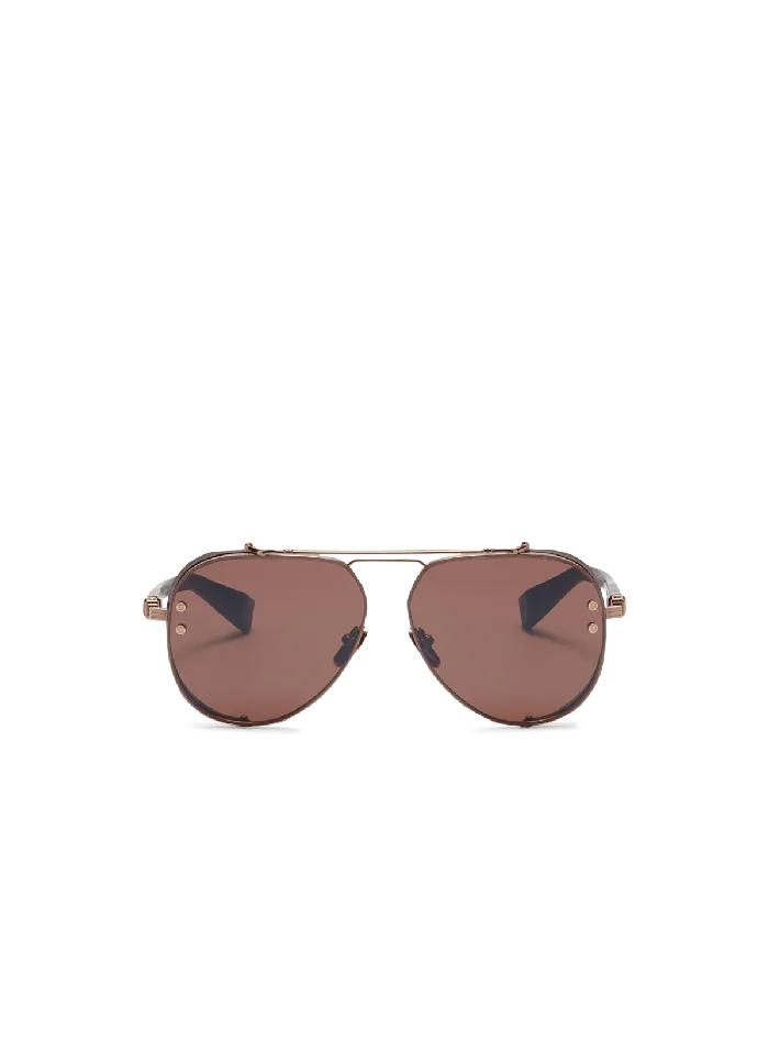 Balmain Capitaine Sunglasses Brown WomenMen Eyewear