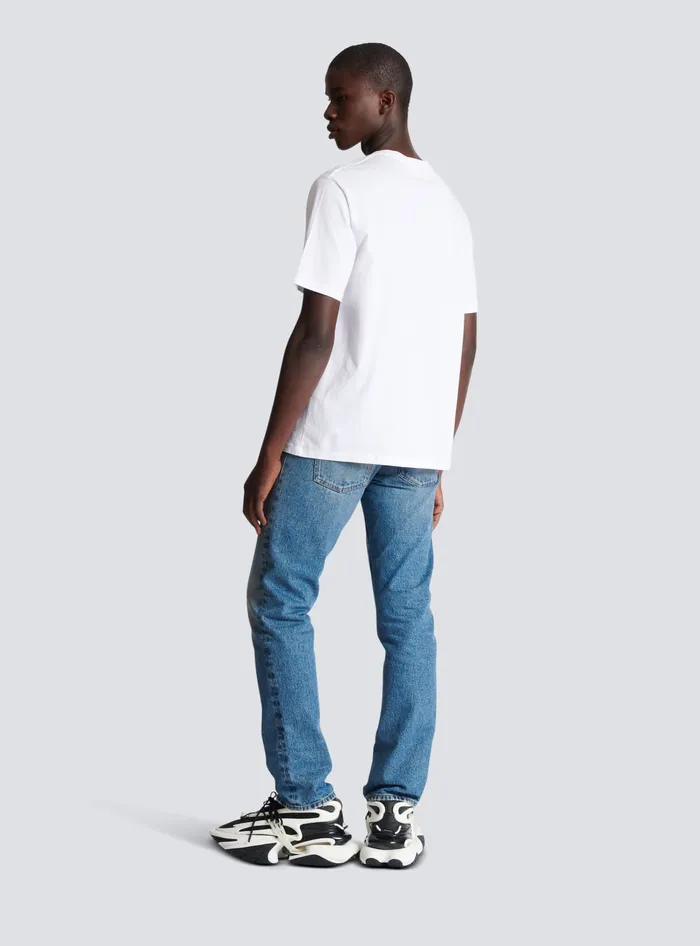Balmain Coin Tshirt White Men TShirts
