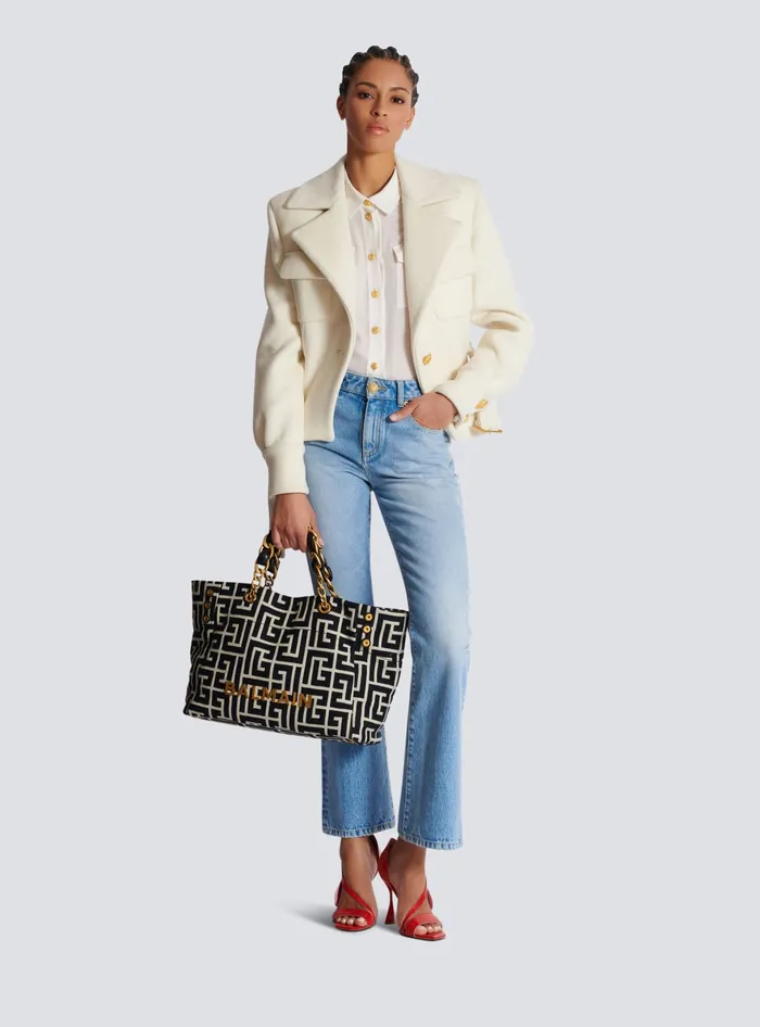 Balmain Crepe De Chine Shirt White Women Tops And Shirts