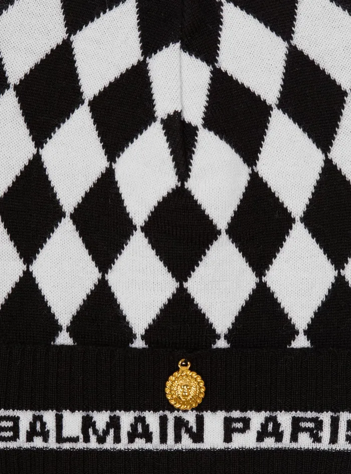 Balmain Diamond Beanie Black Women Hats And Caps