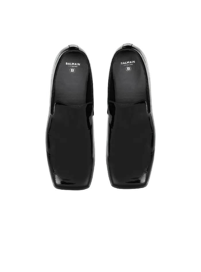 Balmain Eden Patent Leather Loafers Black Men Loafers