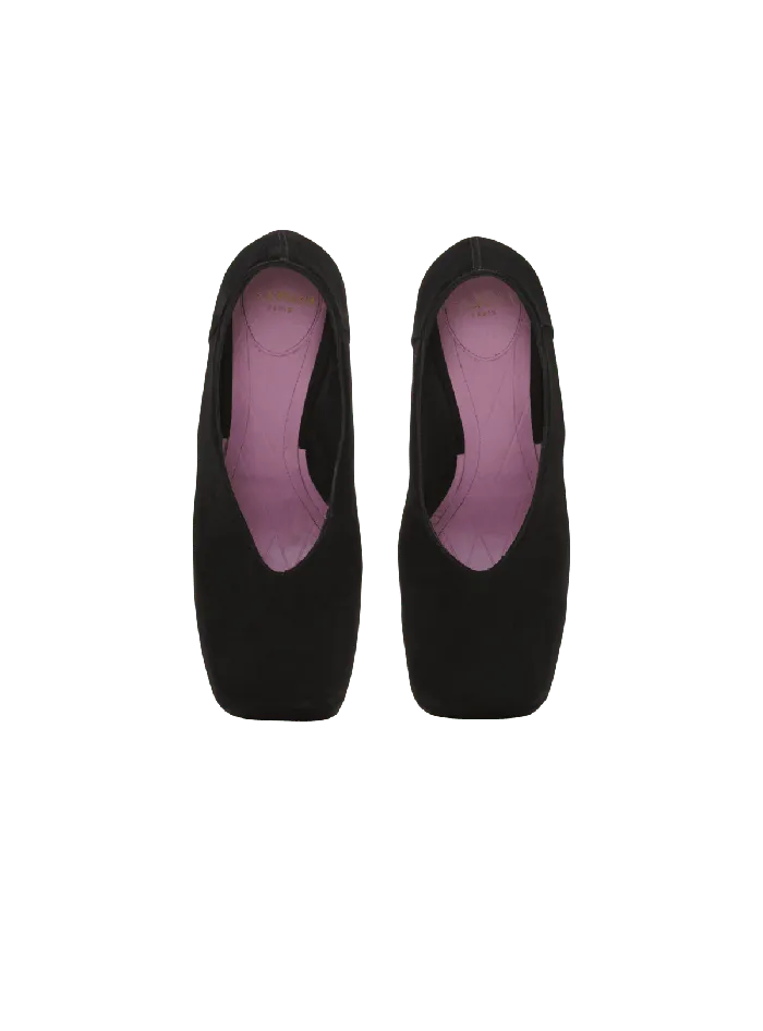 Balmain Eden Platform Pumps In Suede Black Women High Heels and Pumps