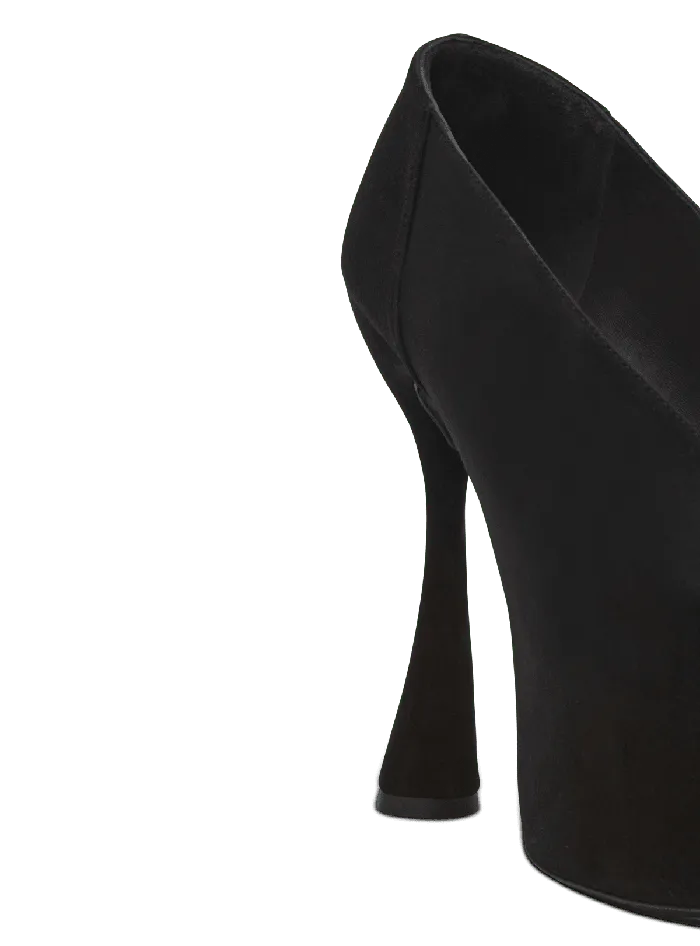 Balmain Eden Platform Pumps In Suede Black Women High Heels and Pumps