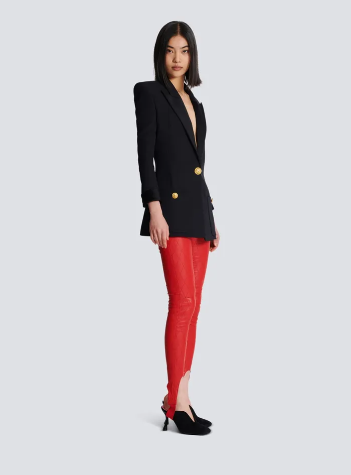 Balmain Grain De Poudre 1button Jacket Black Women Jackets And Blazers