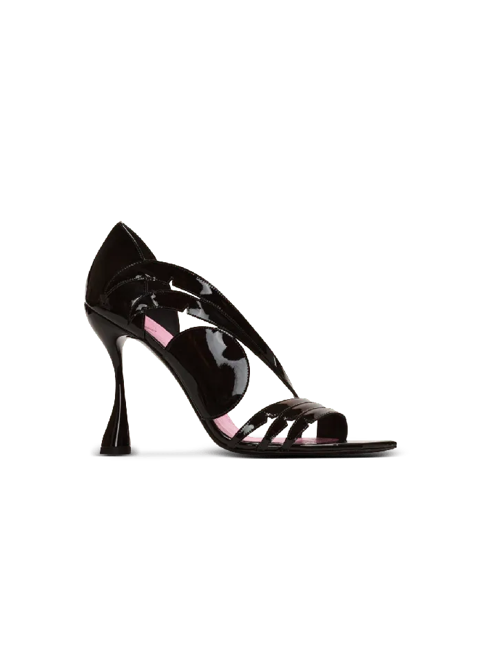 Balmain Heeled Eden Sandals In Patent Leather Black Women High Heels and Pumps Balmain Heeled Eden Sandals In Patent Leather Black Women High Heels and Pumps