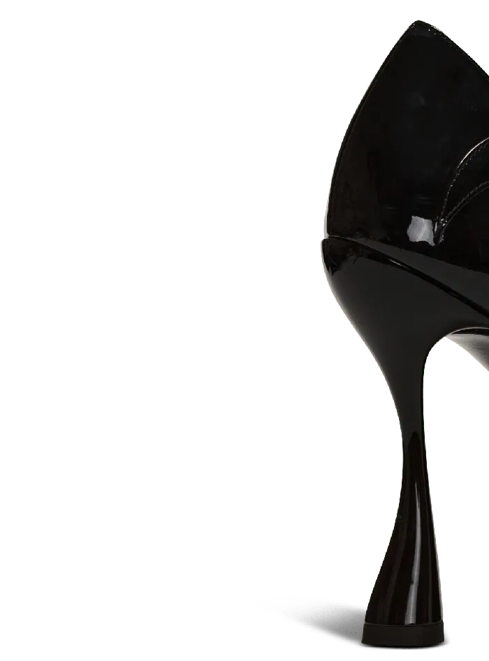 Balmain Heeled Eden Sandals In Patent Leather Black Women High Heels and Pumps