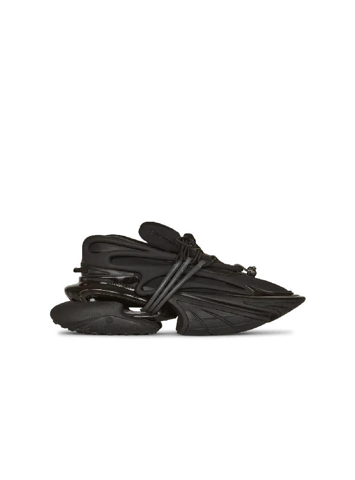 Balmain Leather Unicorn Lowtop Sneakers Black Men Sneakers