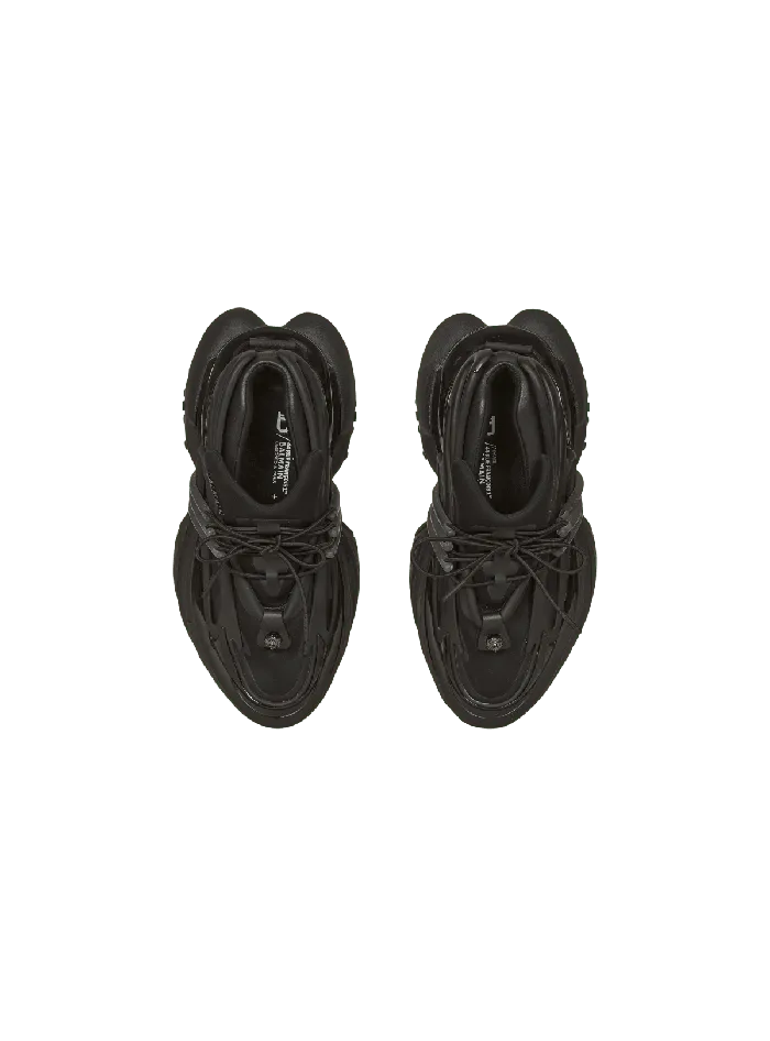 Balmain Leather Unicorn Lowtop Sneakers Black Men Sneakers